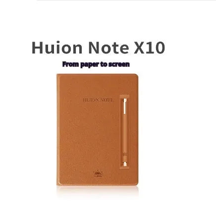Huion Note X10 smart digital book in Elk Brown with passive pen and magnetic pencil case