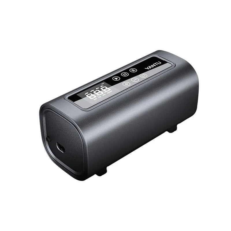 120W electric car tyre inflator with 600cm hose and digital display showing pressure reading