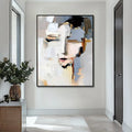 Hand-painted abstract black and white woman portrait canvas wall art, modern oil painting, no frame, 40x60cm to 120x180cm