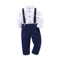 Blue plain boys suit for children over 8 years in European American style.