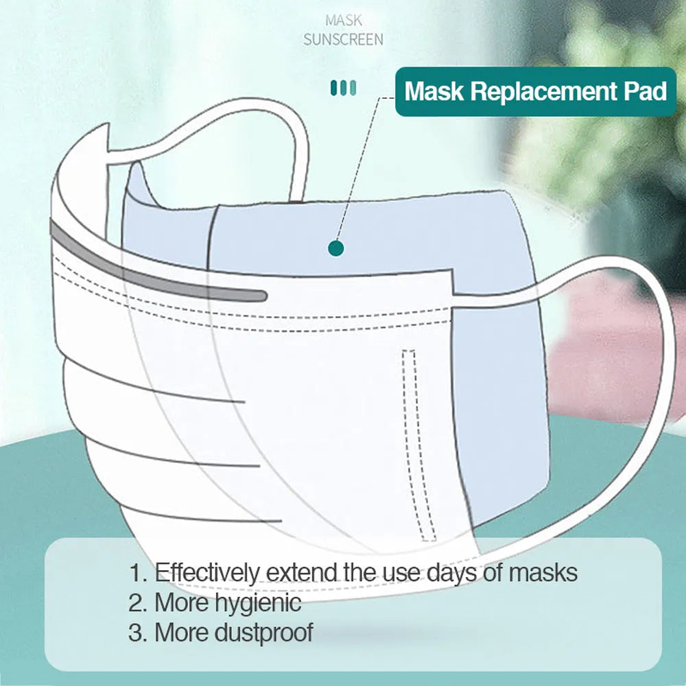Pile of white disposable mask inner pads made of spunlaced viscose nonwoven fabric, 120x90mm size