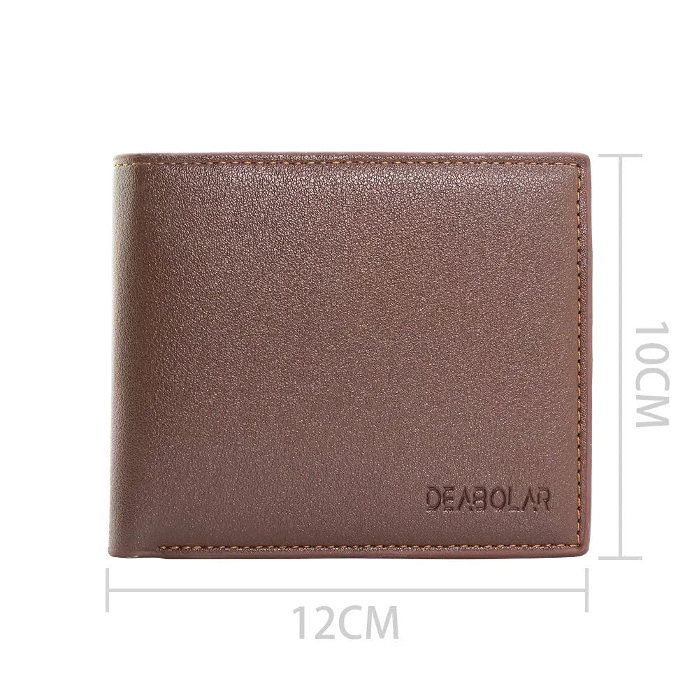 Men's genuine leather wallet with zipper closure, individually packaged for gifting occasions