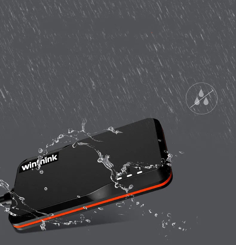 Black ABS Beidou GPS locator 78x41x12mm with built-in antenna and 48-hour polymer battery