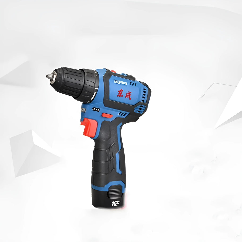 Blue handheld lithium electric drill screwdriver bare machine for DIY and home repair tasks