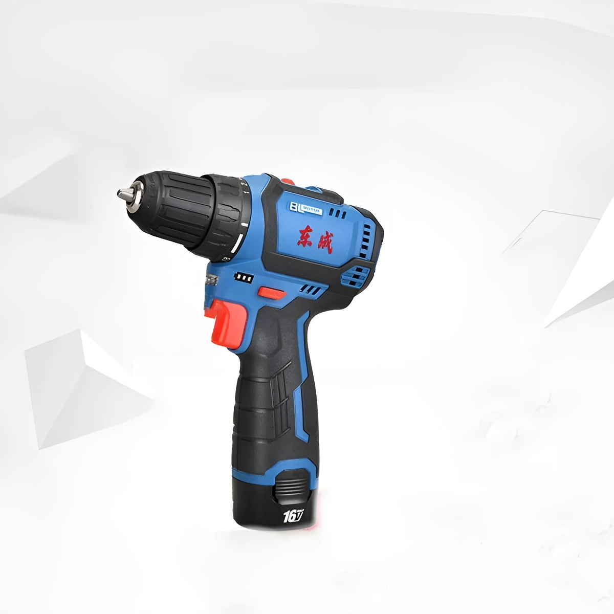 Blue handheld lithium electric drill screwdriver bare machine for DIY and home repair tasks
