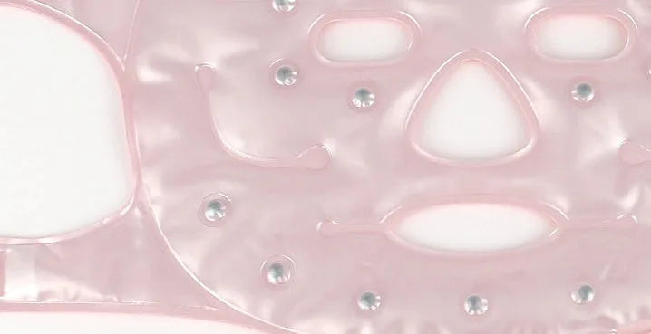 Beauty moisturising whitening face mask with tourmaline polycrystalline composite wafer for ion light wave therapy
