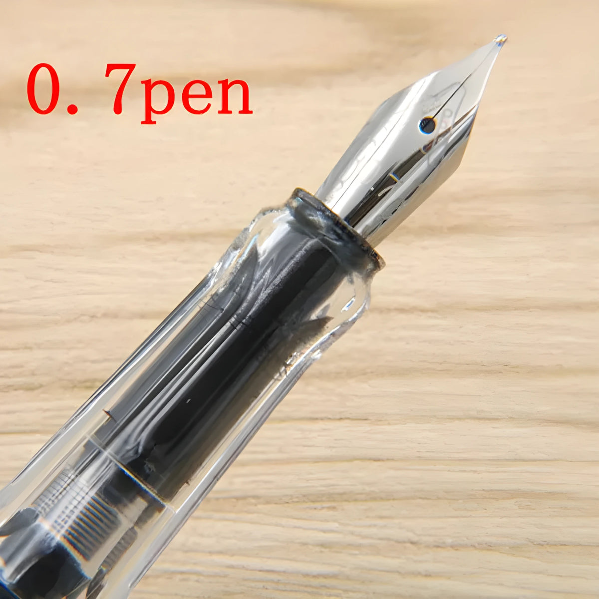 Art Word Parallel Pen with ceramic shell and iridium nib, shown with six tip sizes from 0.7mm to 2.9mm