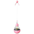 Colourful plastic pet food puzzle toys including leaky bear dog toy and bulb tumbler cat toy