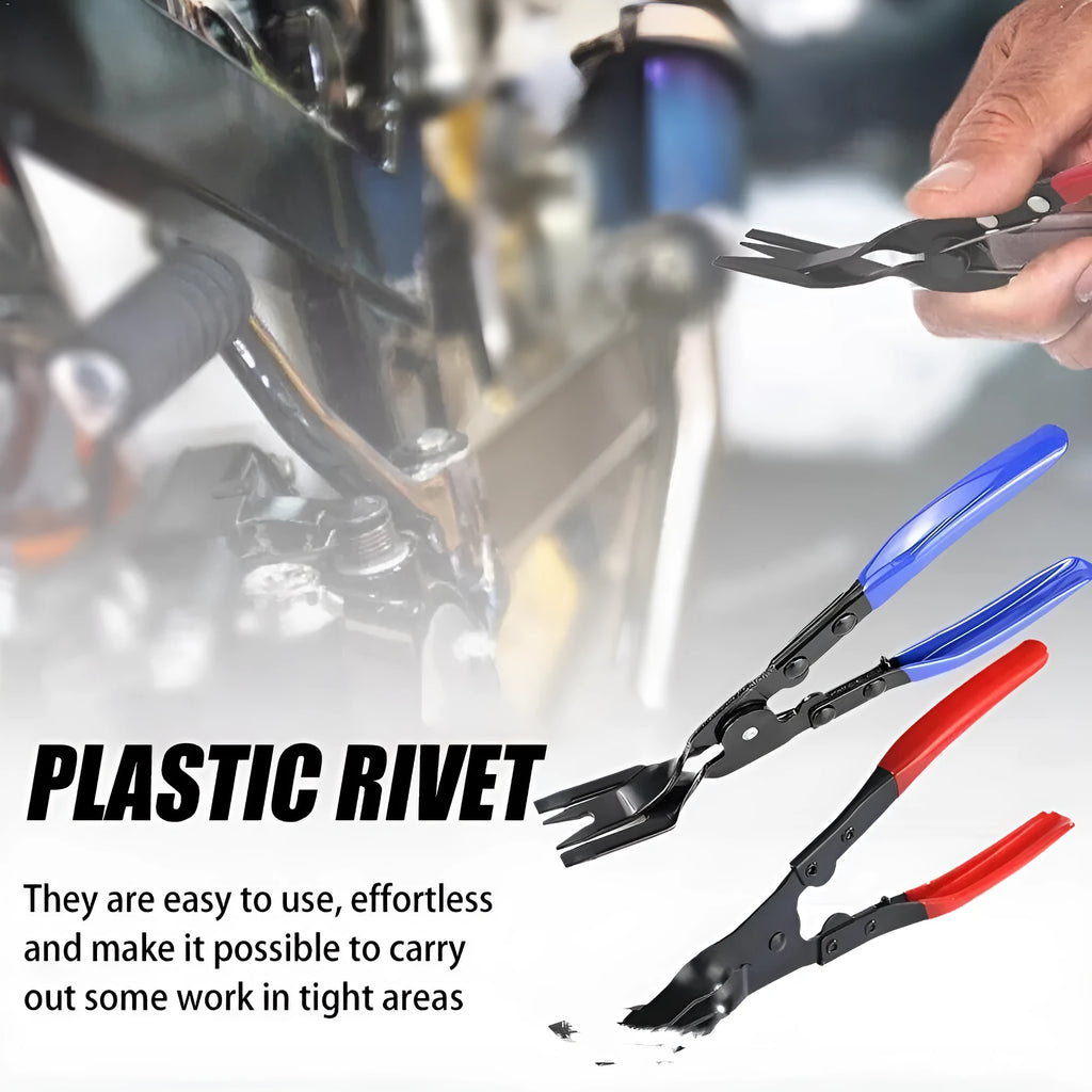 Blue handled car interior removal pliers with drop forged steel construction and 235mm length for door panel disassembly
