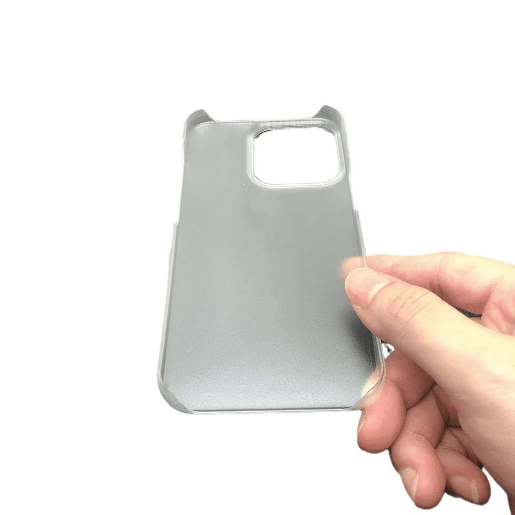 Ultra-thin half-pack frosted hard shell phone case for iPhone 11-16 series in black