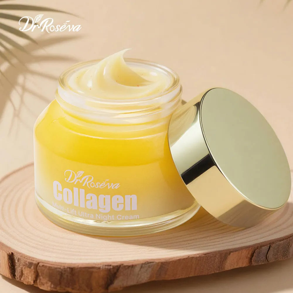 DR.ROSEVA private label collagen night cream for face, 166g jar, firming repair moisturising anti-aging anti-wrinkle