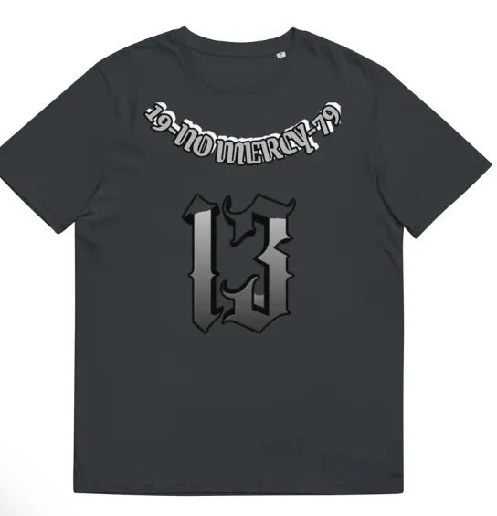Men's black 3D digital print casual T-shirt with round neck and short sleeves.