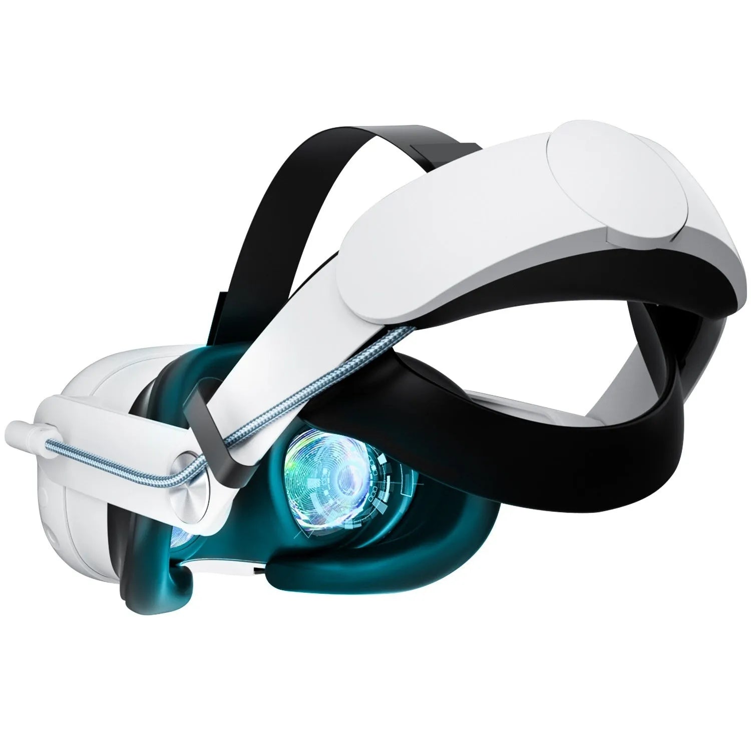 Meta Quest 3 head wear accessory with 18W fast charge 10000mAh battery in ABS material headband design as shown in picture
