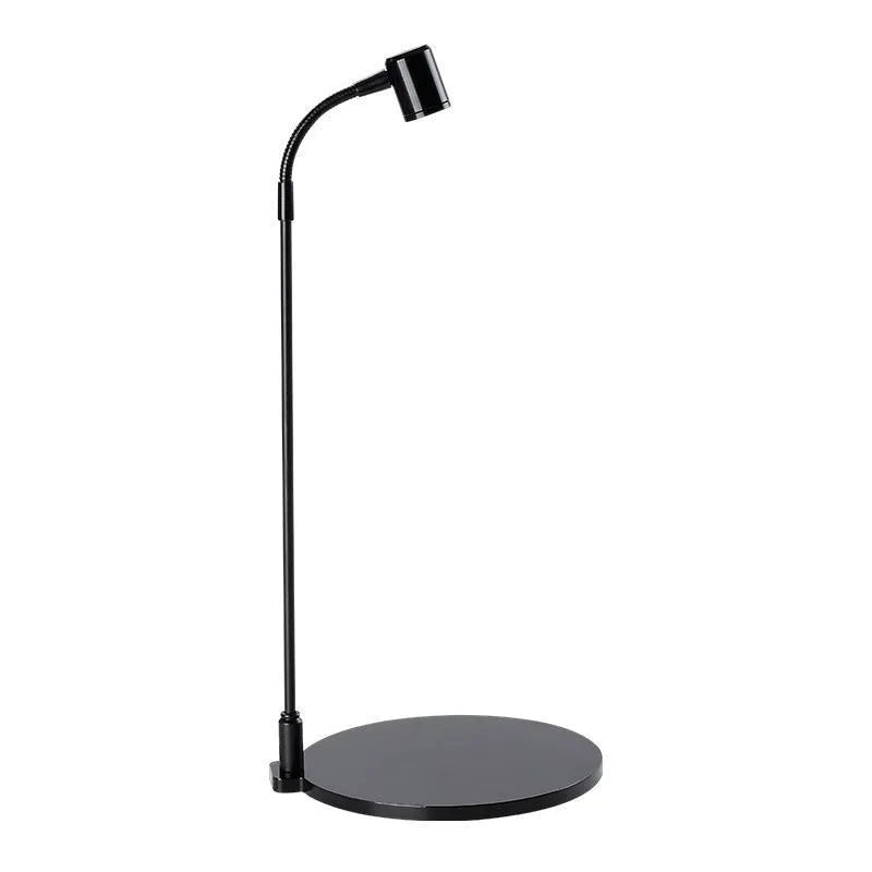 Round base LED USB plant lamp with white light on a glass container