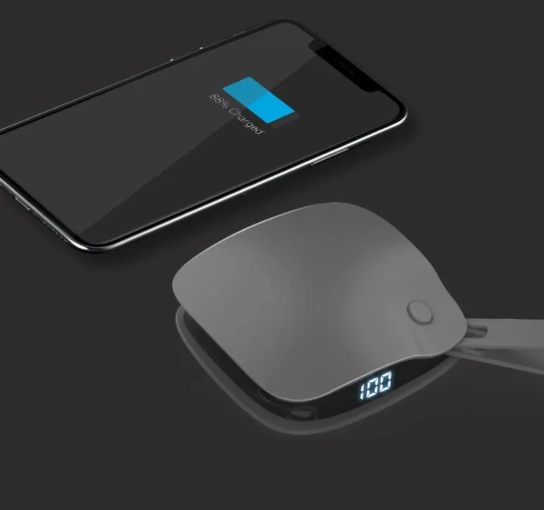 Streamer Mobile Power Hand Warmer in black with double-sided heating and battery display