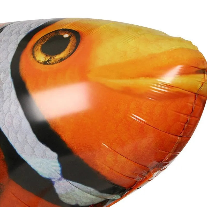 Remote control shark inflatable balloon with infrared controller showing 57 inch length