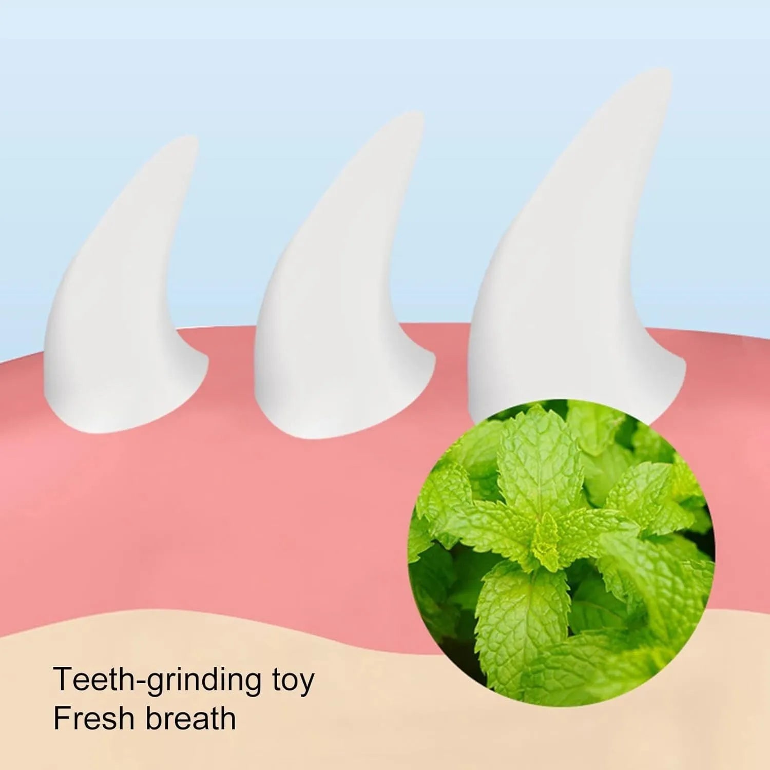 Blue carrot-shaped catnip ball with adhesive back for wall mounting and feline dental cleaning