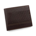 Men's horizontal square PU leather wallet with embossed snake pattern, available in rustic brown, dark brown, and black