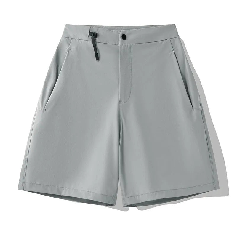 Men's quick-drying sports shorts in Army Green colour with 3D elastic construction.