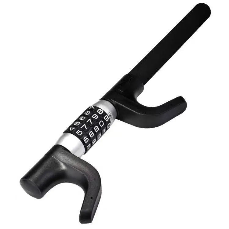 Car anti-theft password steering wheel U-lock in alloy steel construction with black, blue, and red colour options