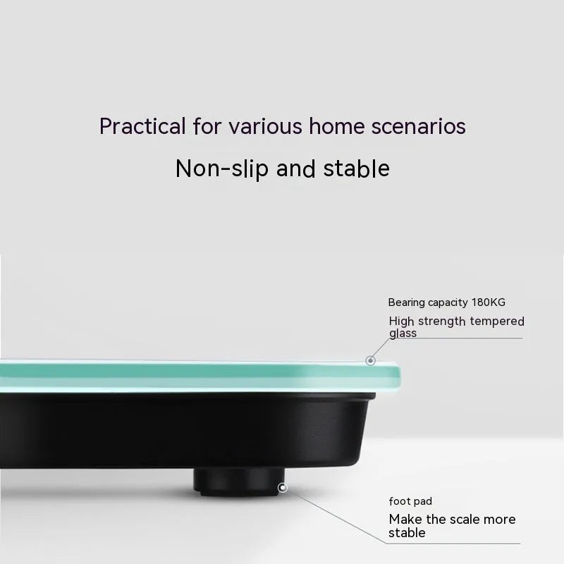 Electronic bathroom scales in cross pattern design with digital display