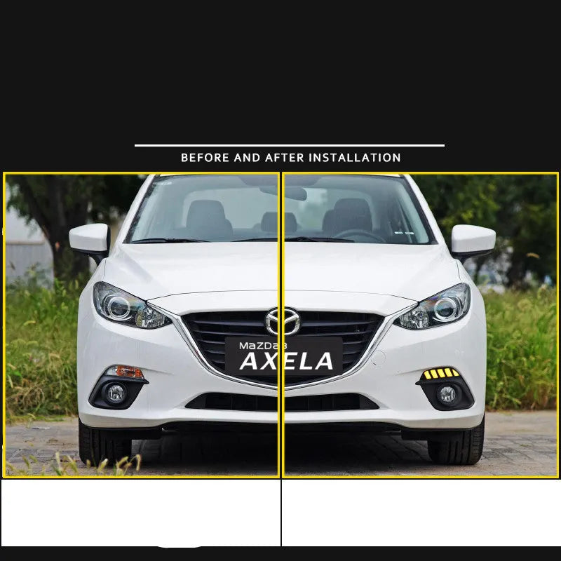 KUST Oncocela LED daytime running light for 14-16 Mazda Enclave with white and yellow streamer
