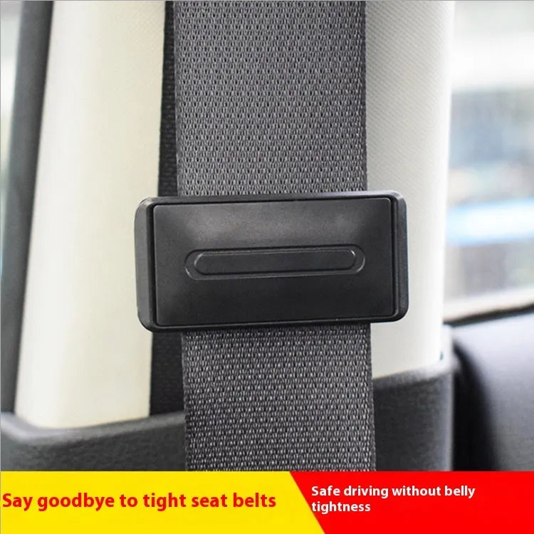 Car seat belt adjustment clip made from ABS material in black and silver finishes