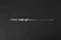 Dipped In Water Art transparent coloured glass crystal pen with abstract design in gift box.