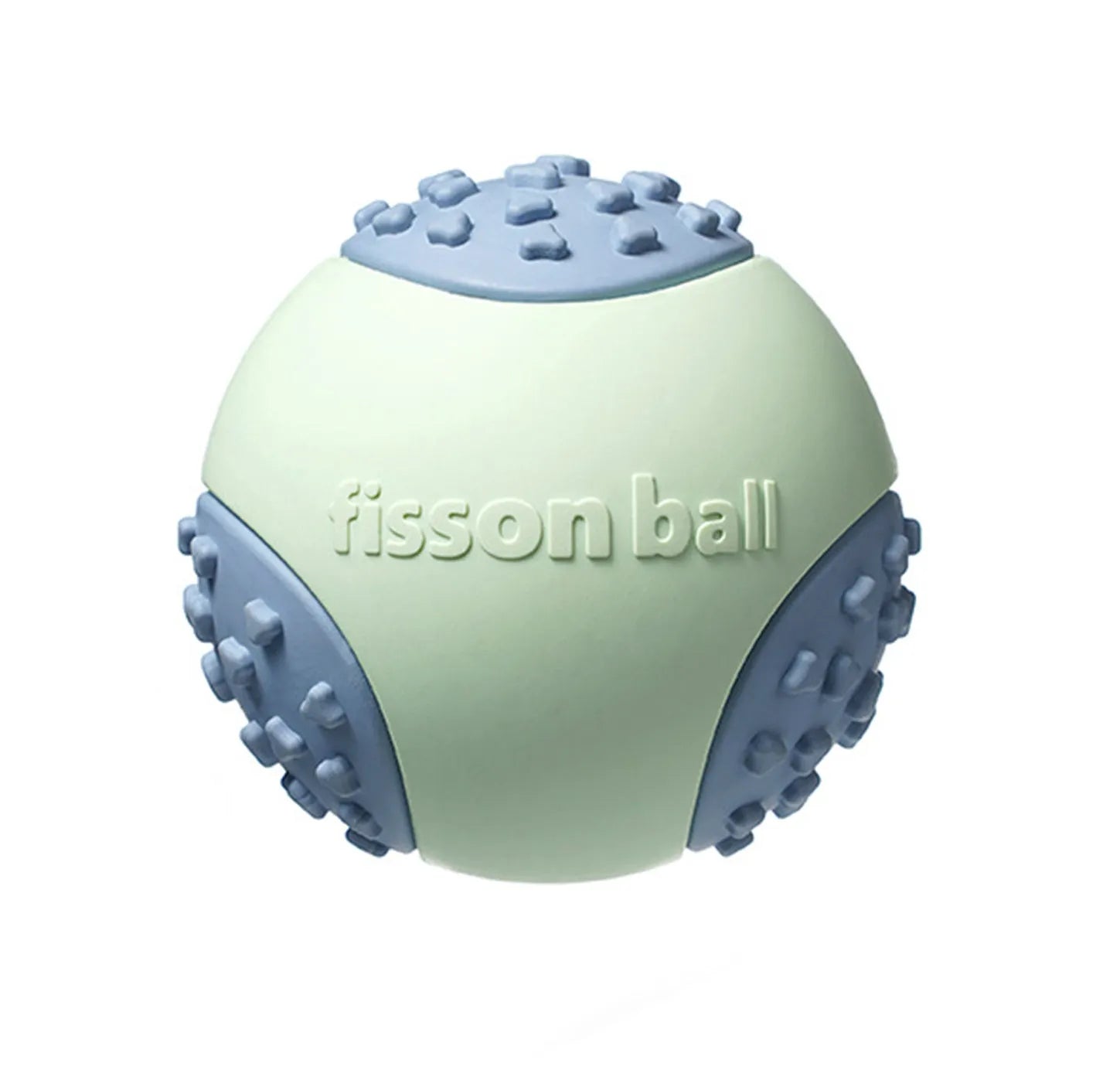 Green and pink 64mm rolling ball dog toy with smart motion technology