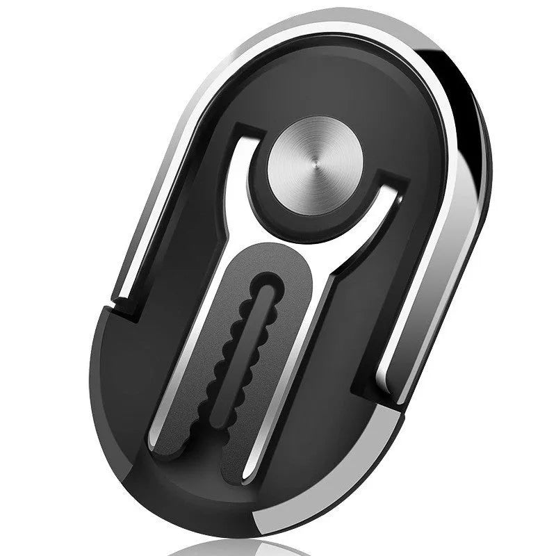 Universal car mobile phone bracket with adjustable ring, flexible gooseneck arm, and suction cup base in multiple colours.
