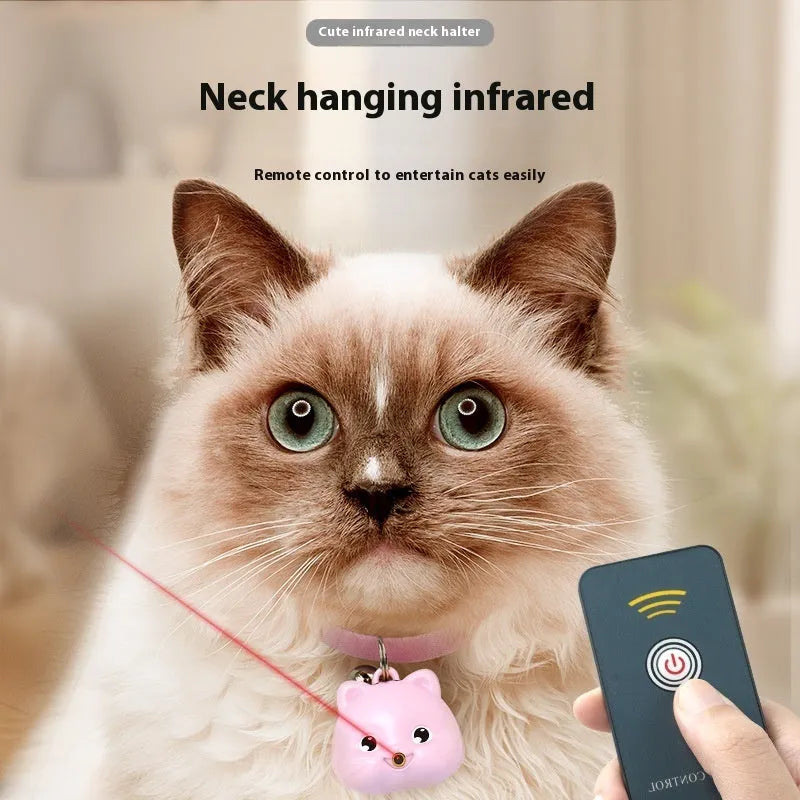 Rechargeable remote control cat collar with adjustable plastic halter and infrared technology