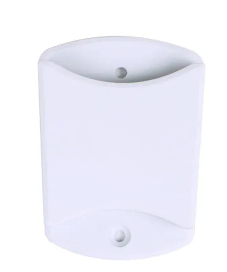 Silver aluminium alloy desktop stand holding a tablet at an angle, with adjustable clips and a white mounting base.