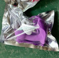 Remote control wearable butterfly dildo made of silicone in purple with aluminium storage bag