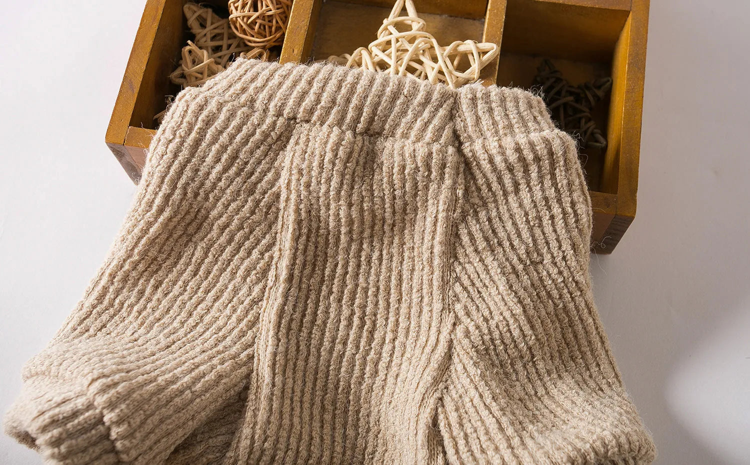 Brown cloth dog sweater pullover for small breeds on model dog