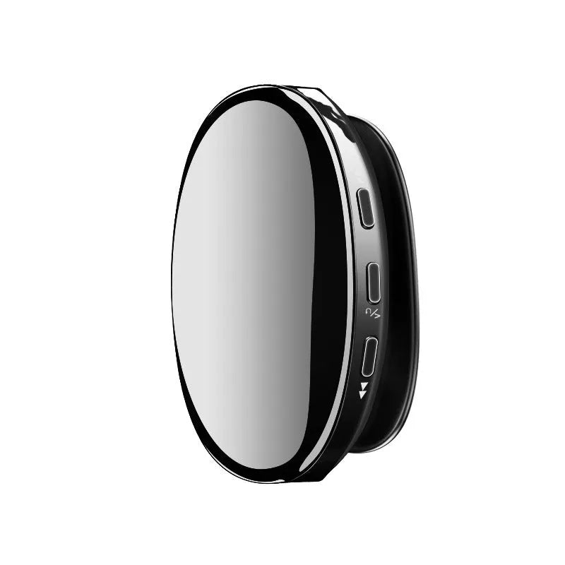 Blue Bluetooth MP4 music player with OLED screen showing track info, next to black and rose gold colour options.