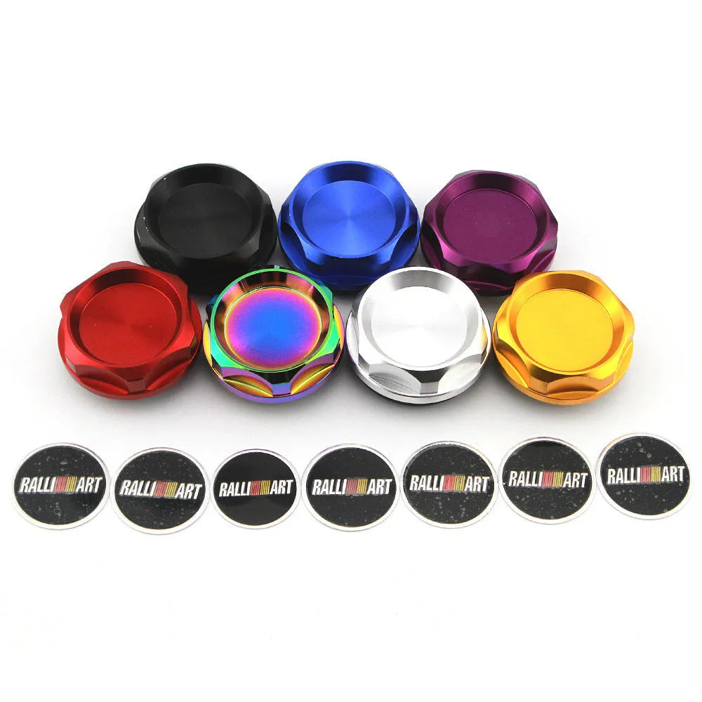 Aluminium alloy oil filter cap for Mitsubishi vehicles in multiple colour options