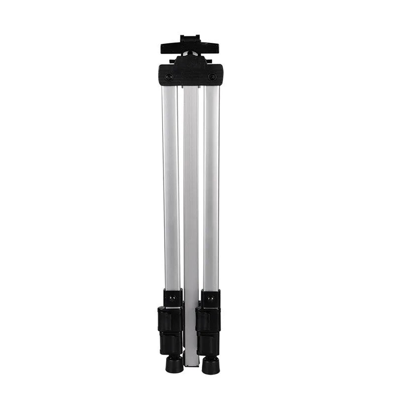 Silver aluminium alloy adjustable easel with metal tray, collapsed for table top use, next to a black nylon carrying bag