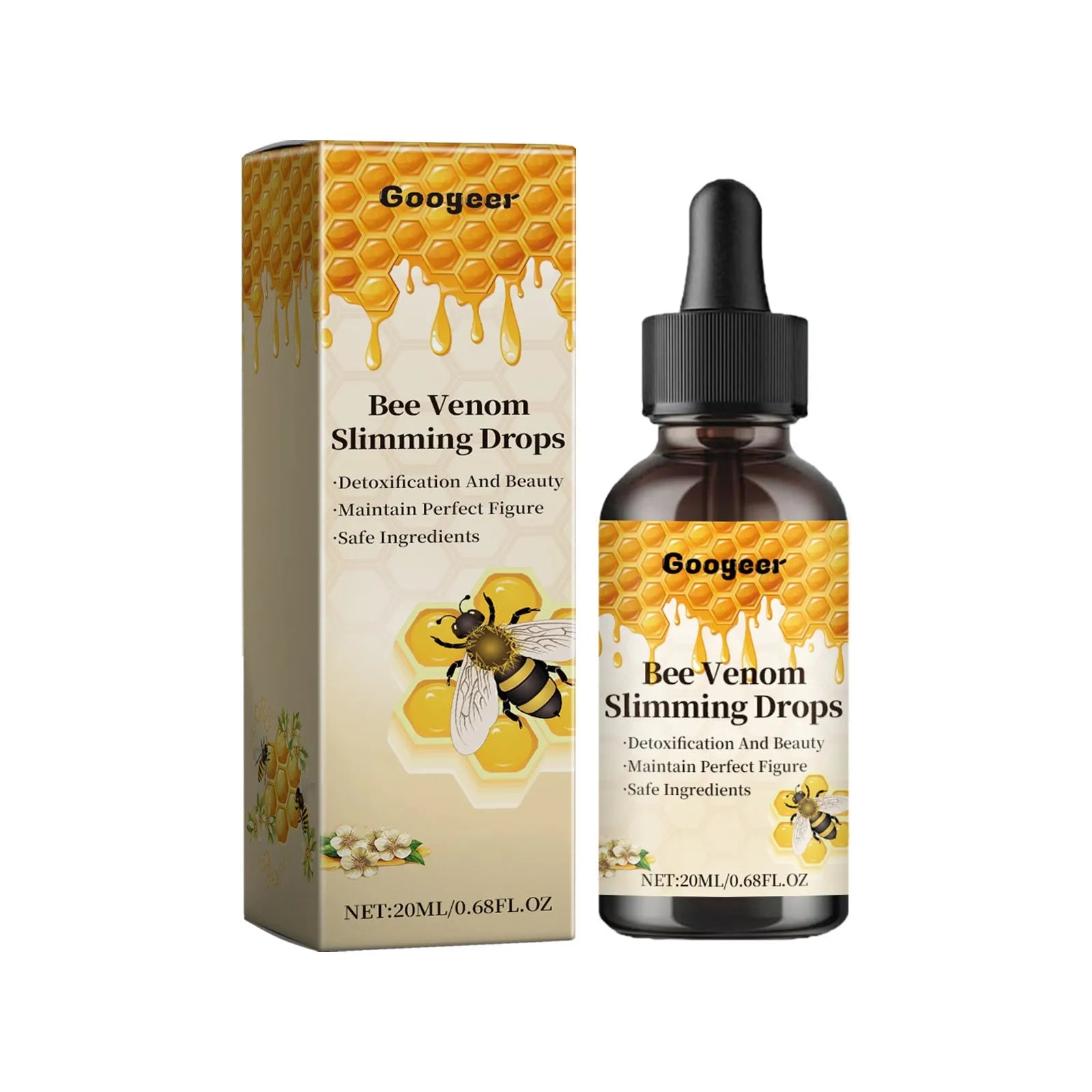 20ml Body Care Drops Light Body Shape serum bottle with dropper for precise body application