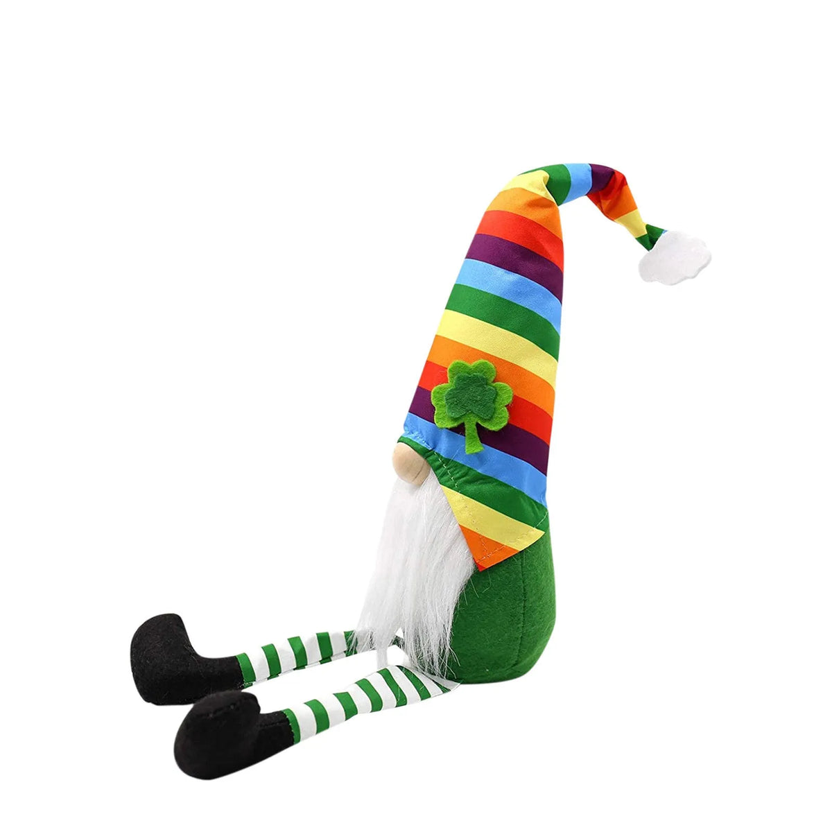 St Patrick's Day faceless dwarf plush doll in cloth, cartoon style, colour 01 or 02