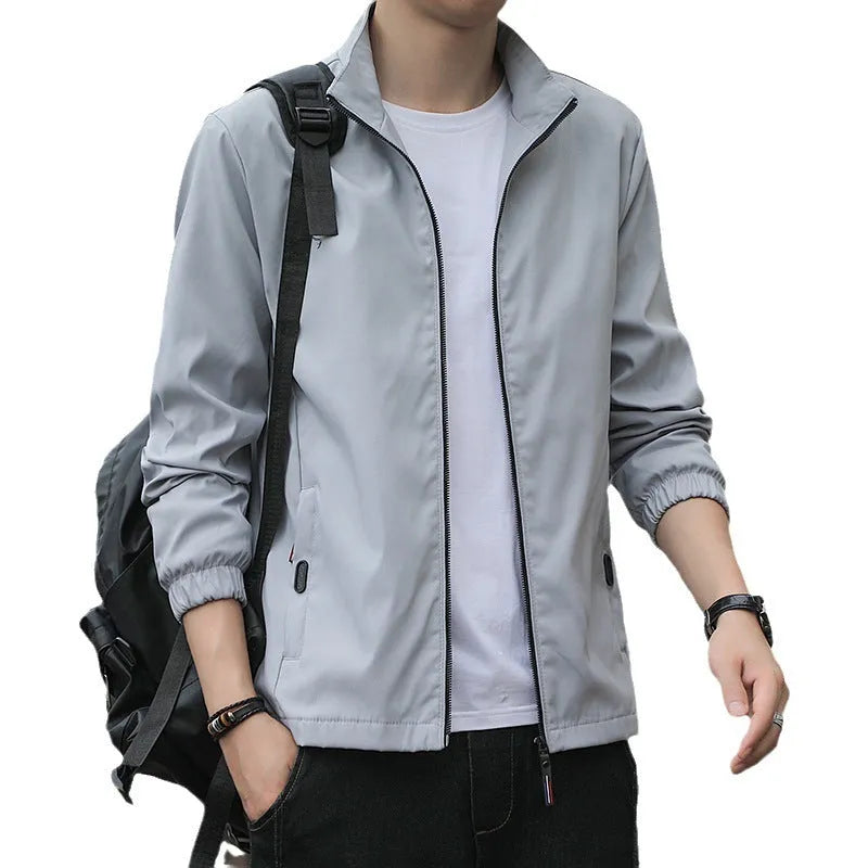 Men's Korean-style loose lapel casual jacket in multiple colours for autumn