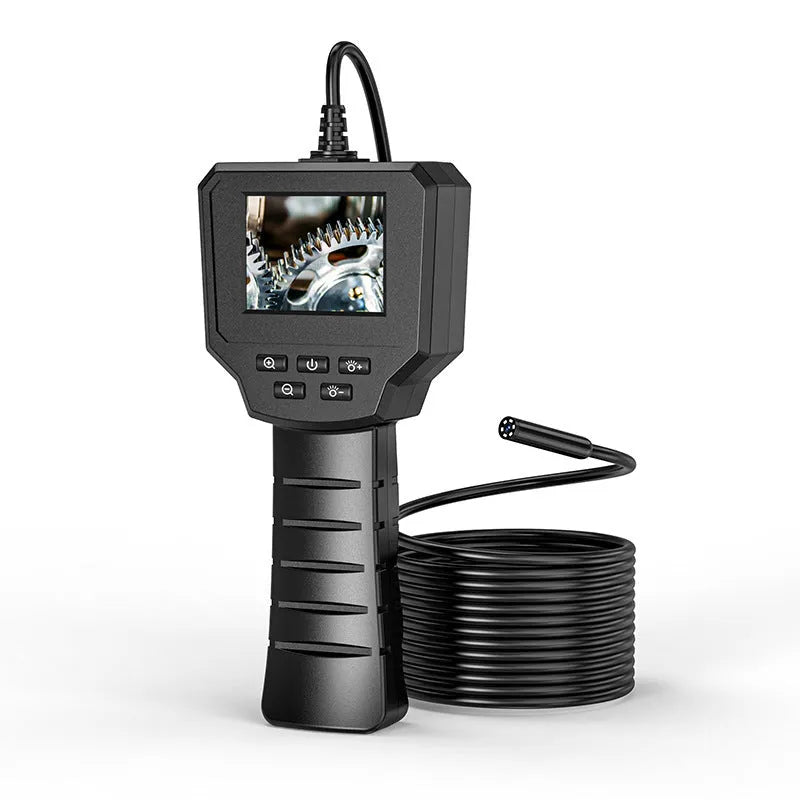 Waterproof HD inspection endoscope camera with 8mm probe and rigid cable for auto repair