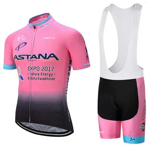 Cycling jersey short sleeve moisture wicking fabric in blue colour on white background