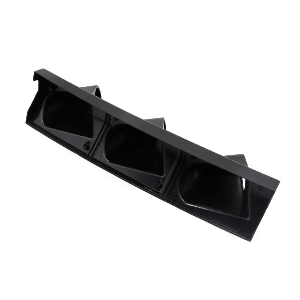 Black automotive instrument stand with three-hole right drive design for 52mm gauges