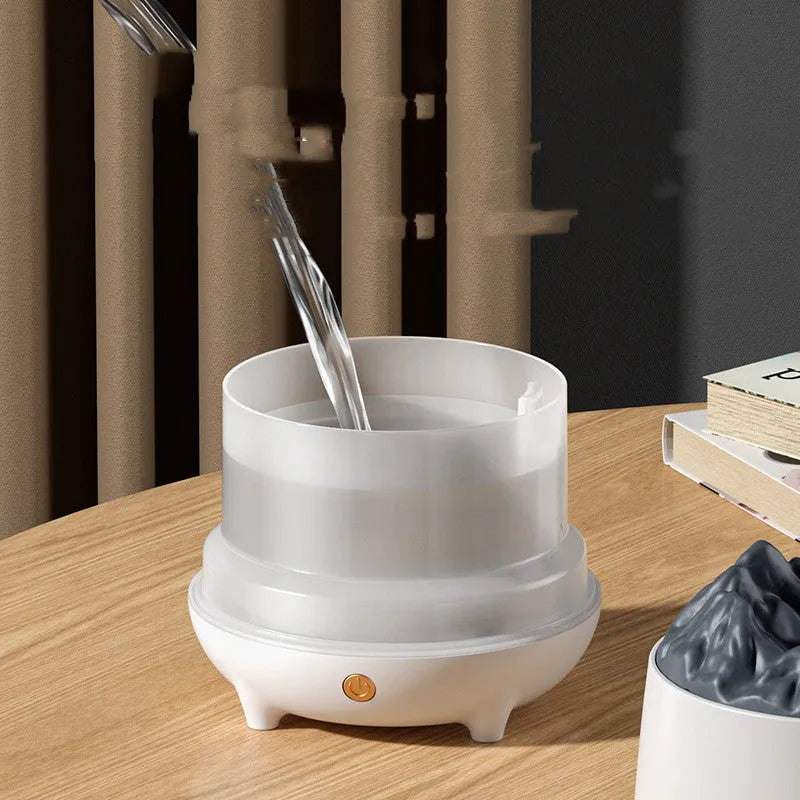 Volcano design humidifier with USB cable for room aromatherapy
