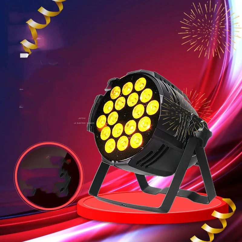 LED18 full-colour par light with 18 LED dyeing lights, six-in-one design, and 110-240V voltage