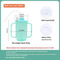 A white PP plastic choke proof drinking cup with a lid and handle for elderly and pregnant adult bed care.