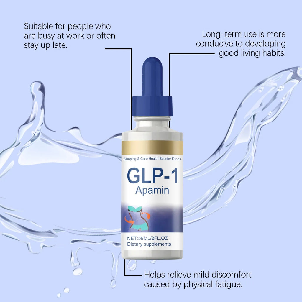 Bottle of Nourishing Skin Elastic Body Care Drops, 59ml net content, for export sales.
