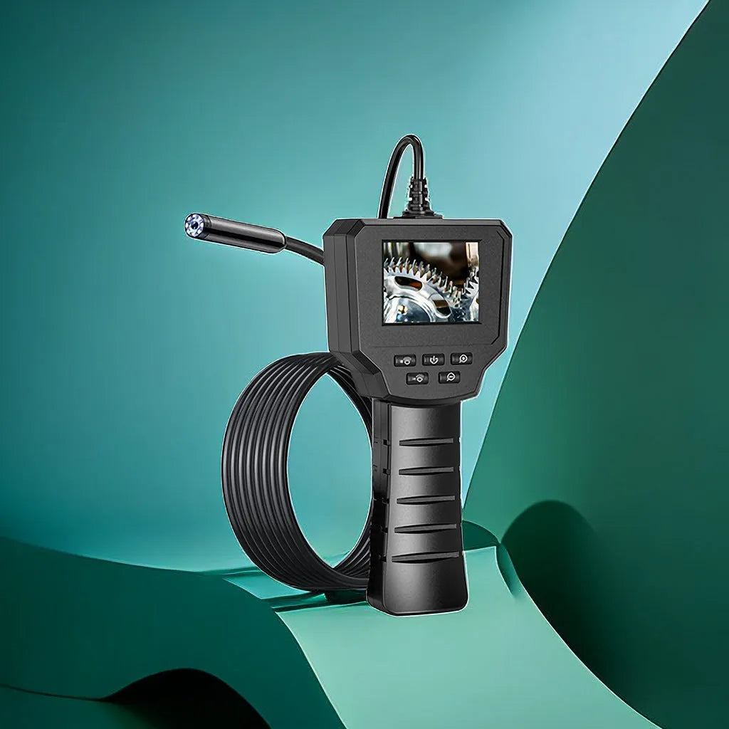 Waterproof HD inspection endoscope camera with 8mm probe and rigid cable for auto repair