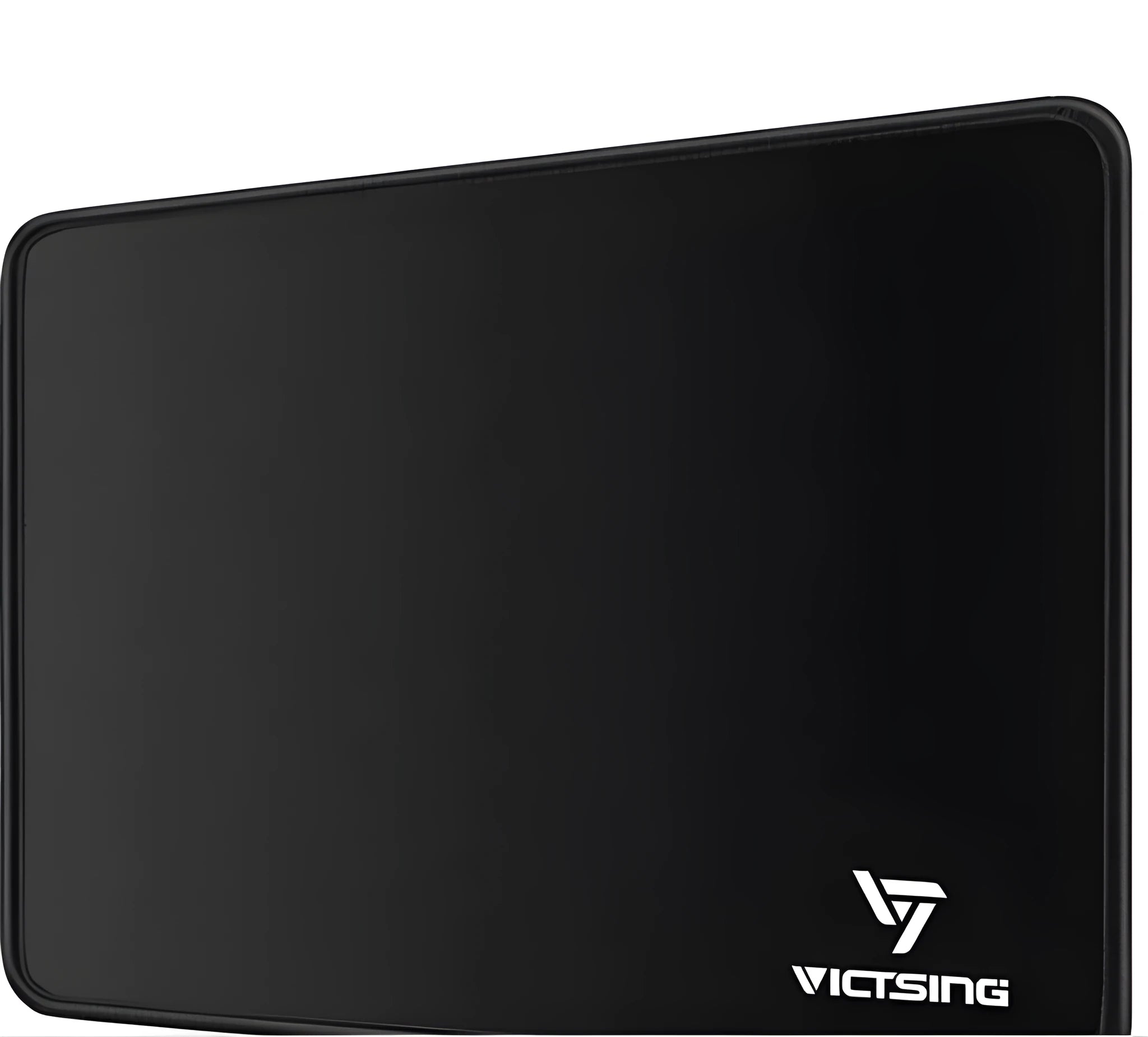 Black rough grain thickened mouse pad measuring 270x220mm with 5mm rubber base