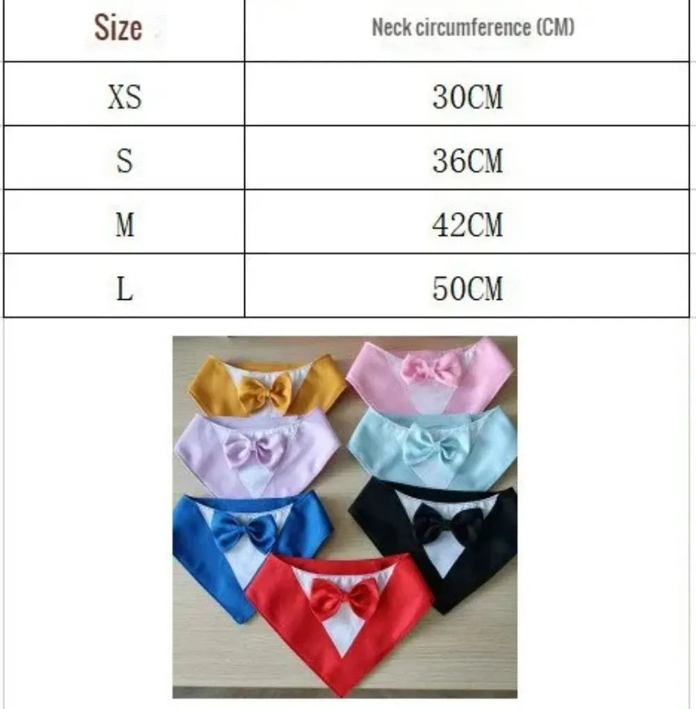 Triangular pet bib scarf accessory for dogs and cats in multiple colours with adjustable neck sizing